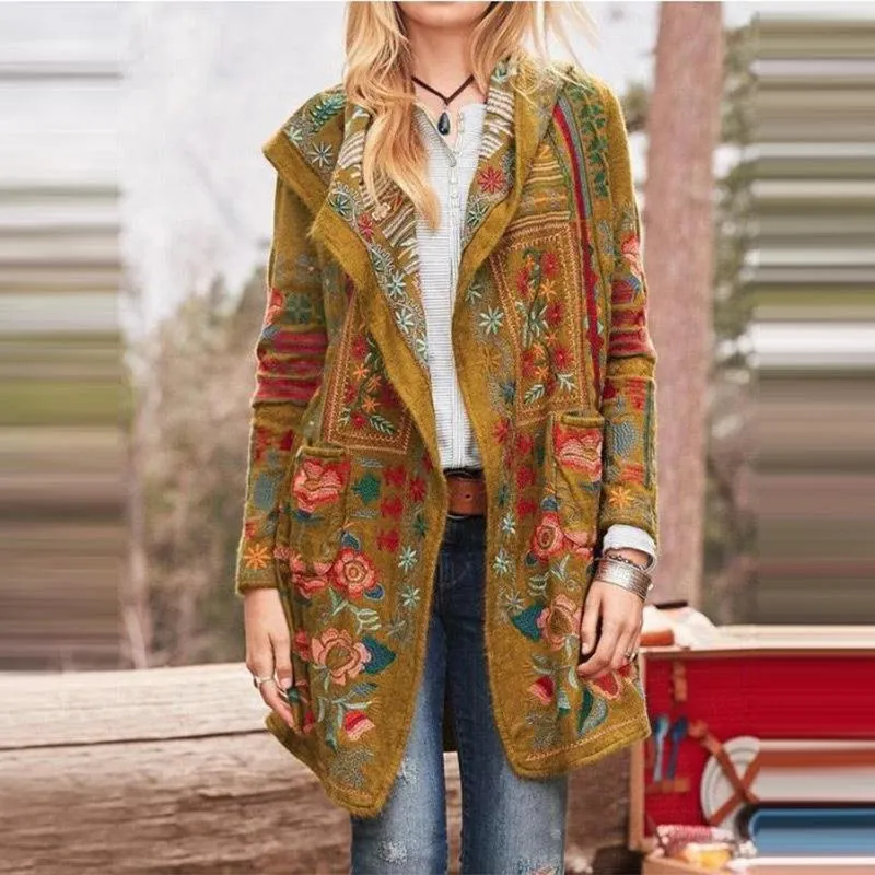 2020 autumn and winter new slim top printed casual long-sleeved jacket