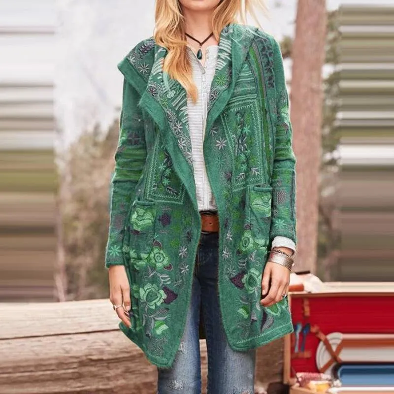 2020 autumn and winter new slim top printed casual long-sleeved jacket