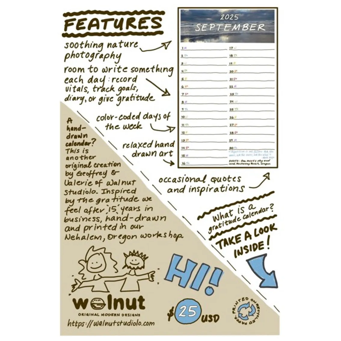 2025 Gratitude Calendar