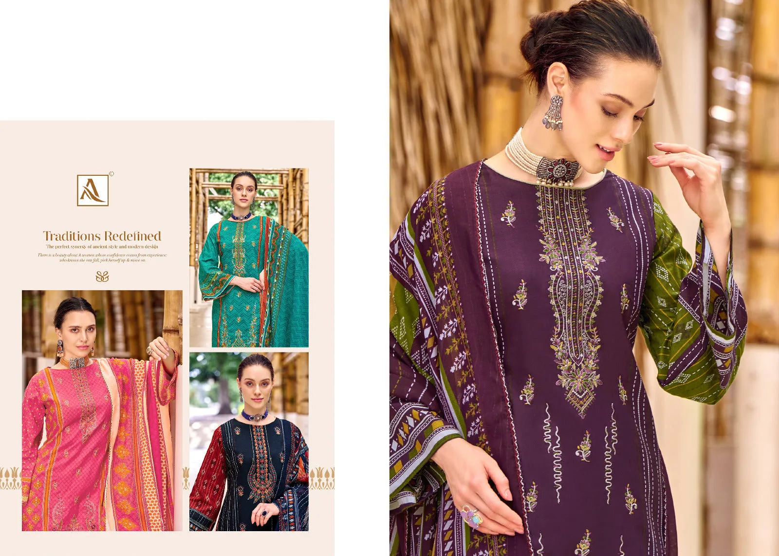 Alok Suit Sana Sara Cambric Dress Material