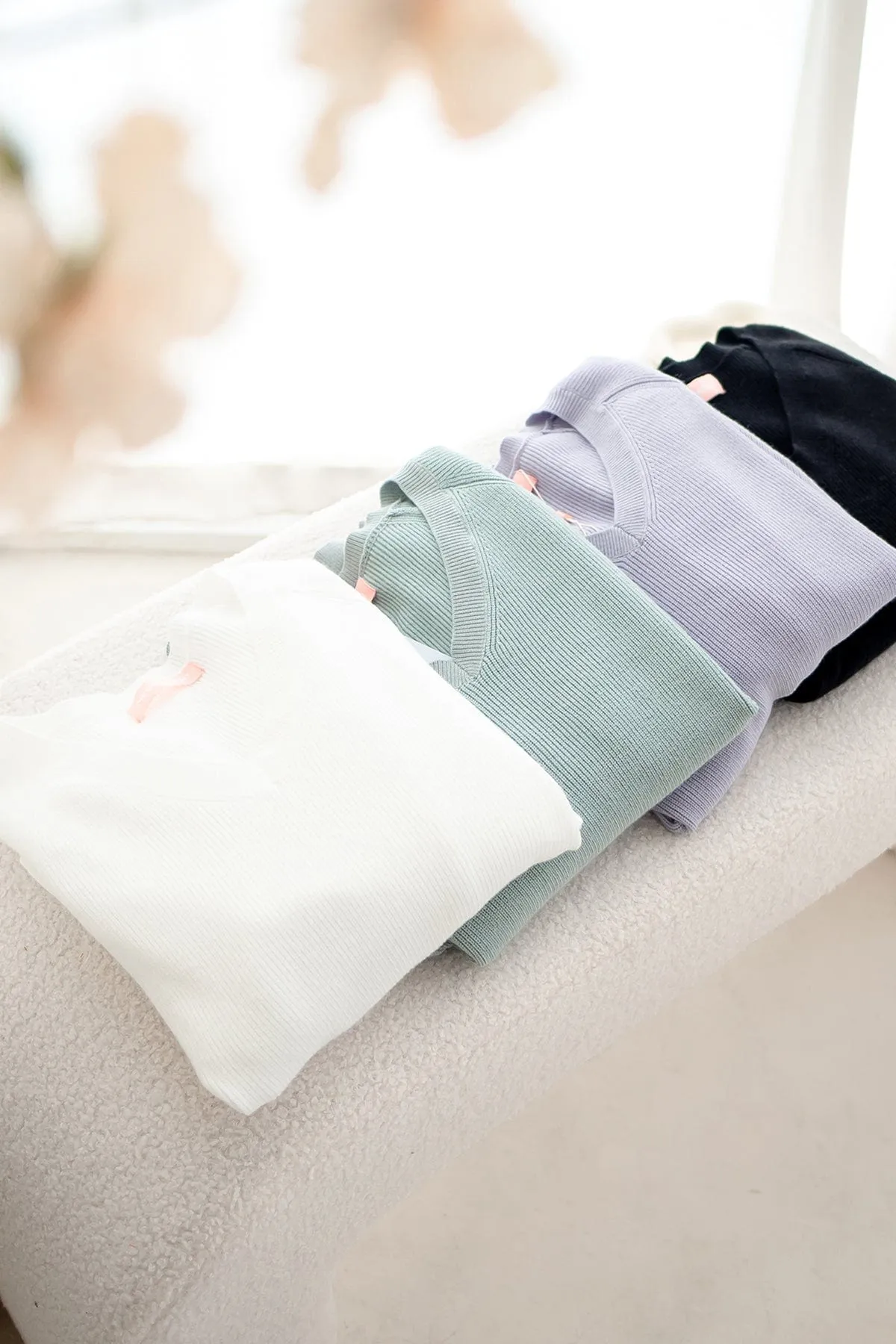 AUBREE KNIT PULLOVER IN MINT SAGE