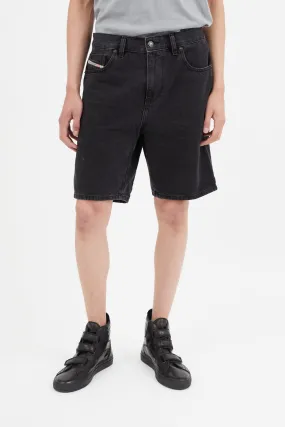 Black Denim D-Strukt Short