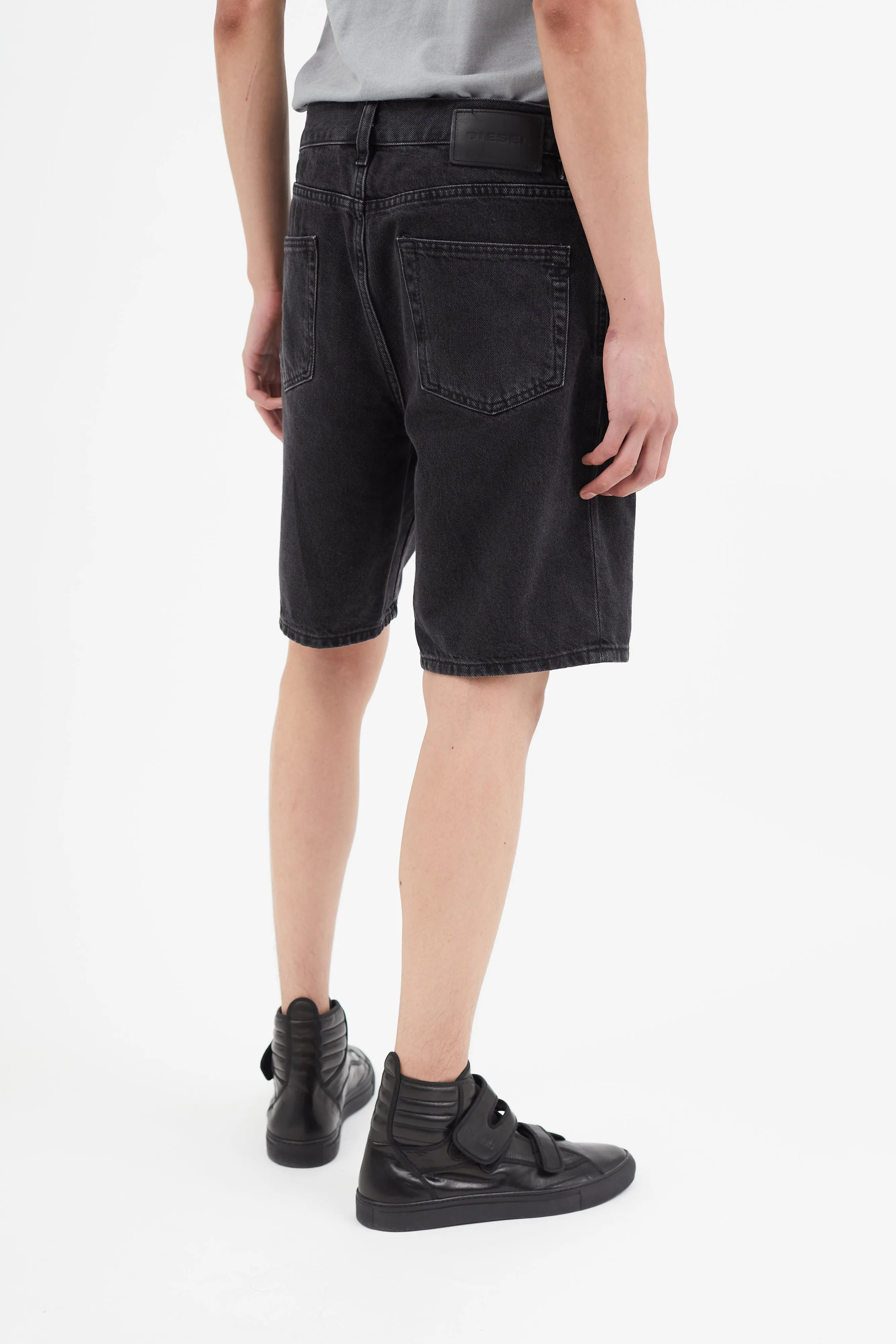 Black Denim D-Strukt Short