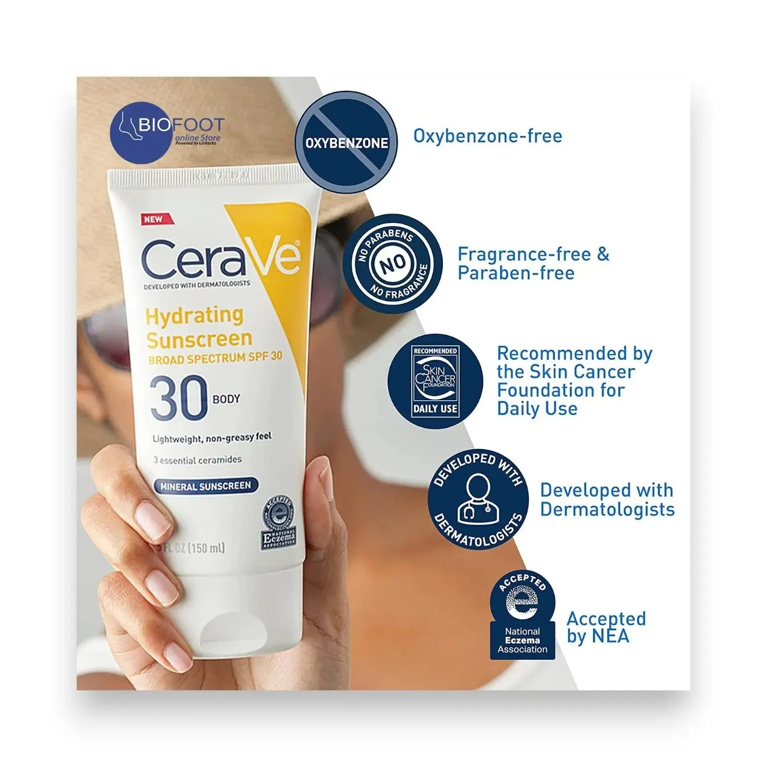 CeraVe Hydrating Sunscreen Body SPF30 150ml