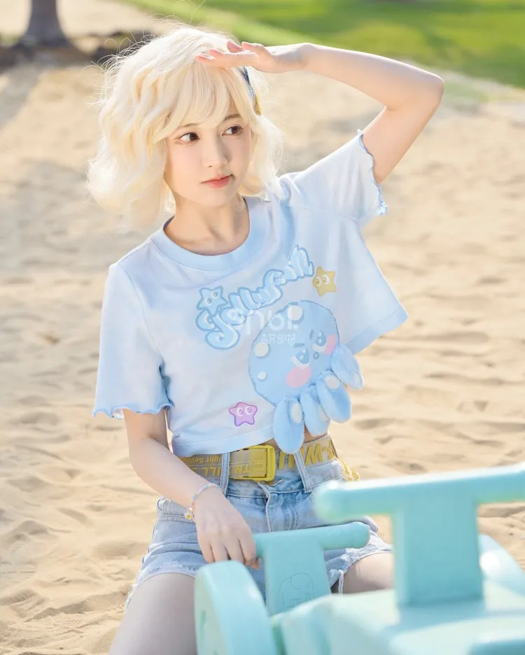 Cute Cartoon Octopus Doll T-shirt