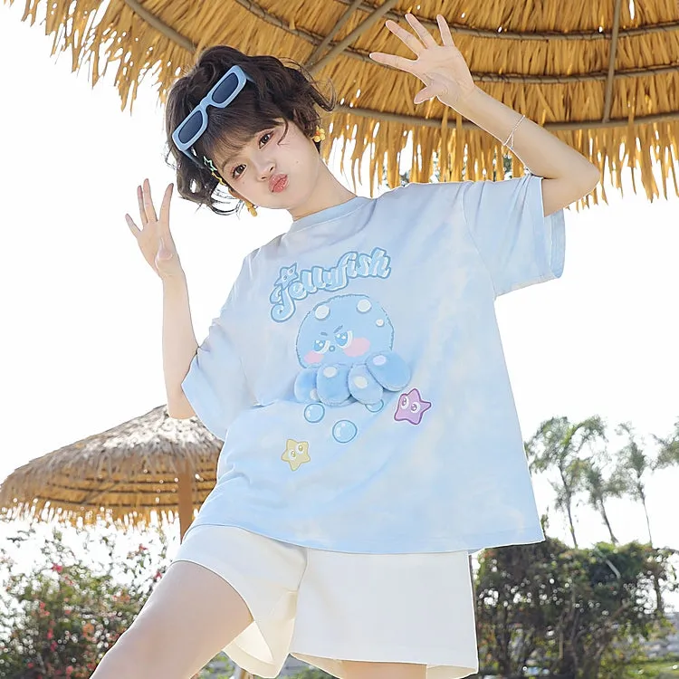 Cute Cartoon Octopus Doll T-shirt