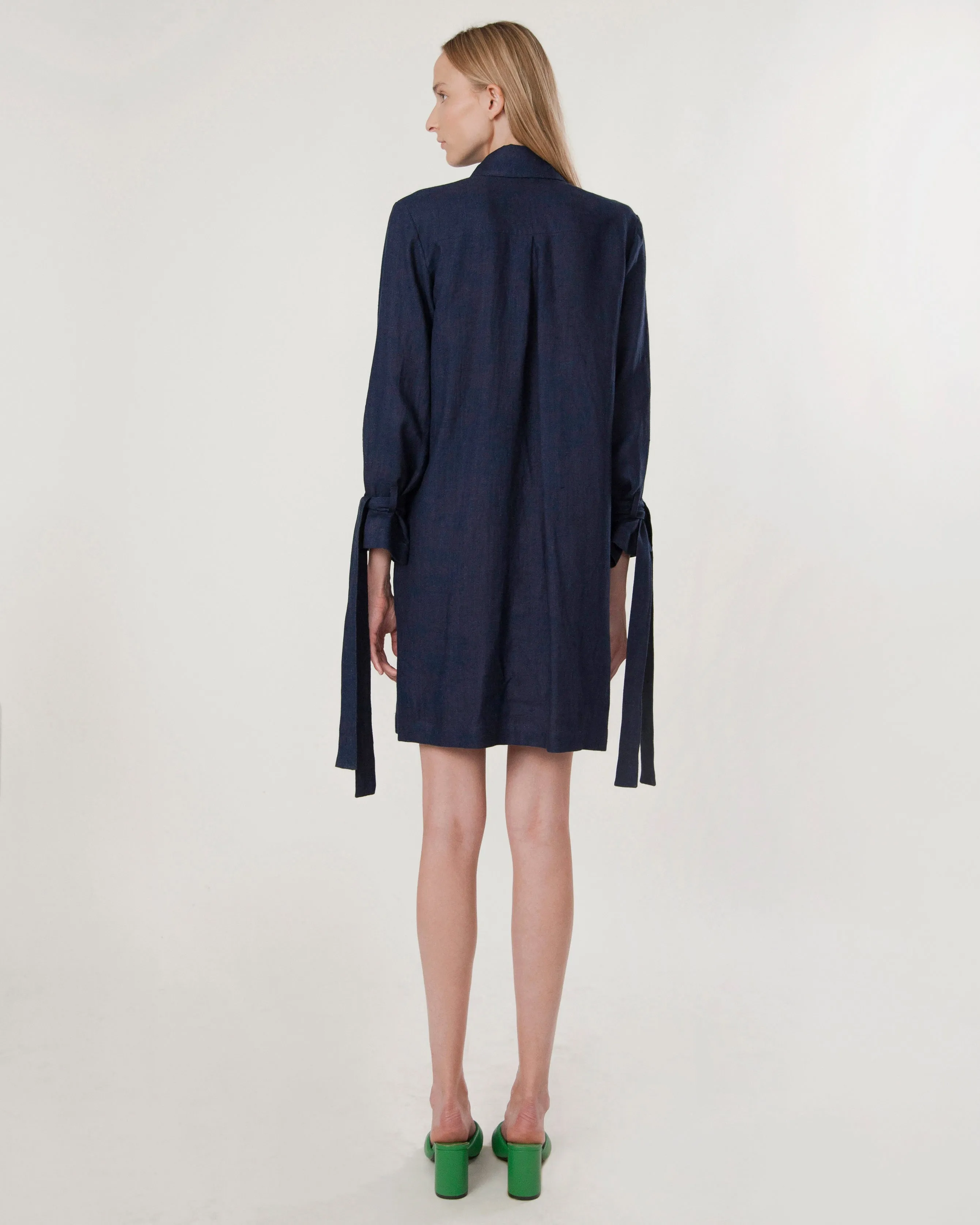 Deep Blue Shirt Dress