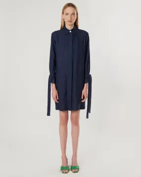 Deep Blue Shirt Dress