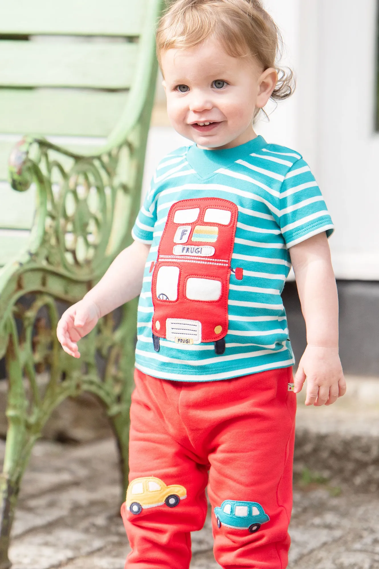 Frugi Switch Easy On Tee - Camper Breton/Bus