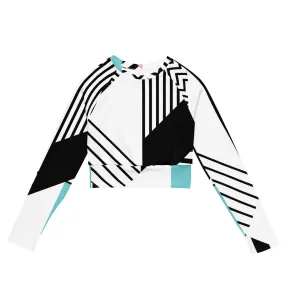 Geometry Recycled long-sleeve crop top
