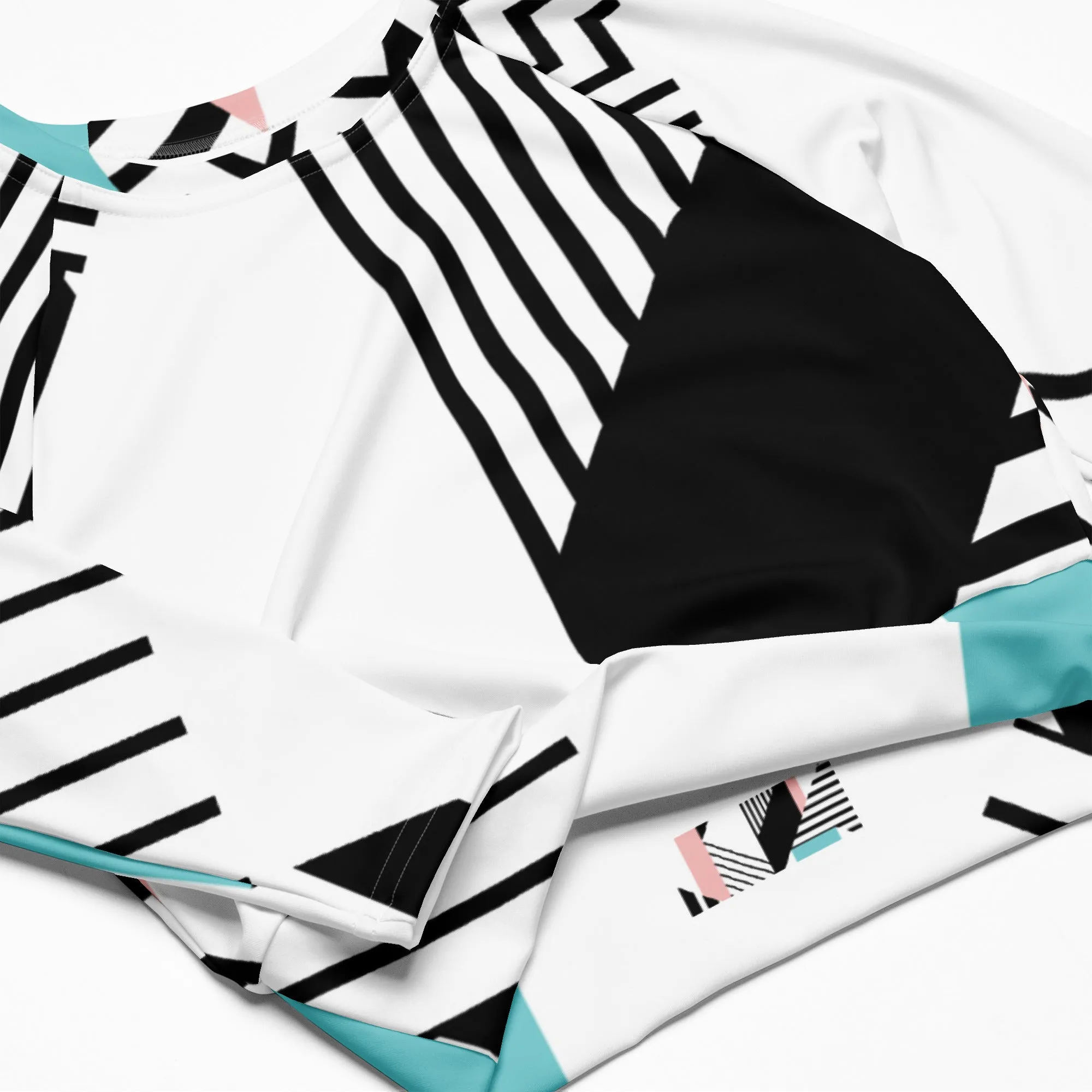 Geometry Recycled long-sleeve crop top