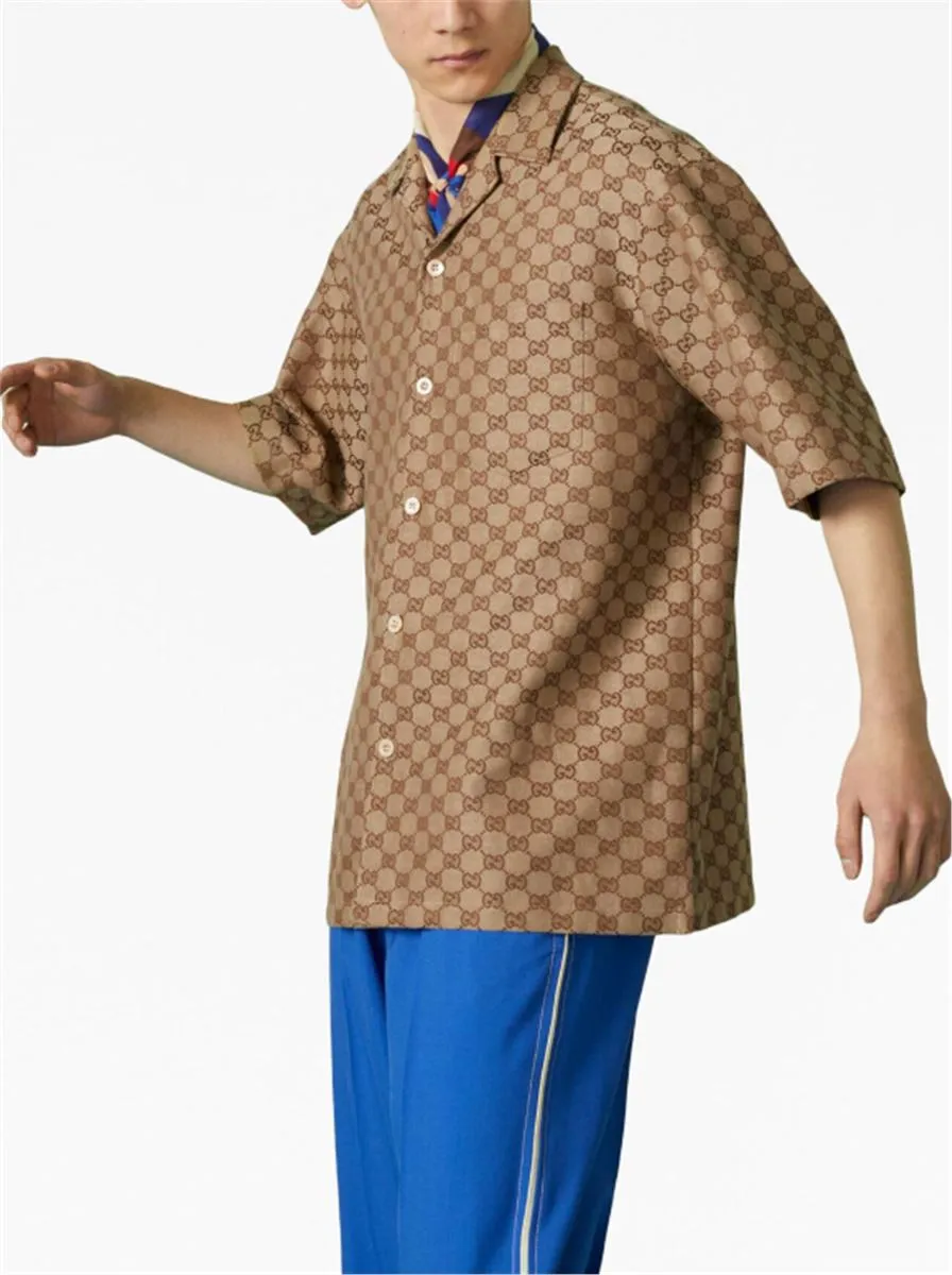 GG SHORT-SLEEVED LINEN SHIRT