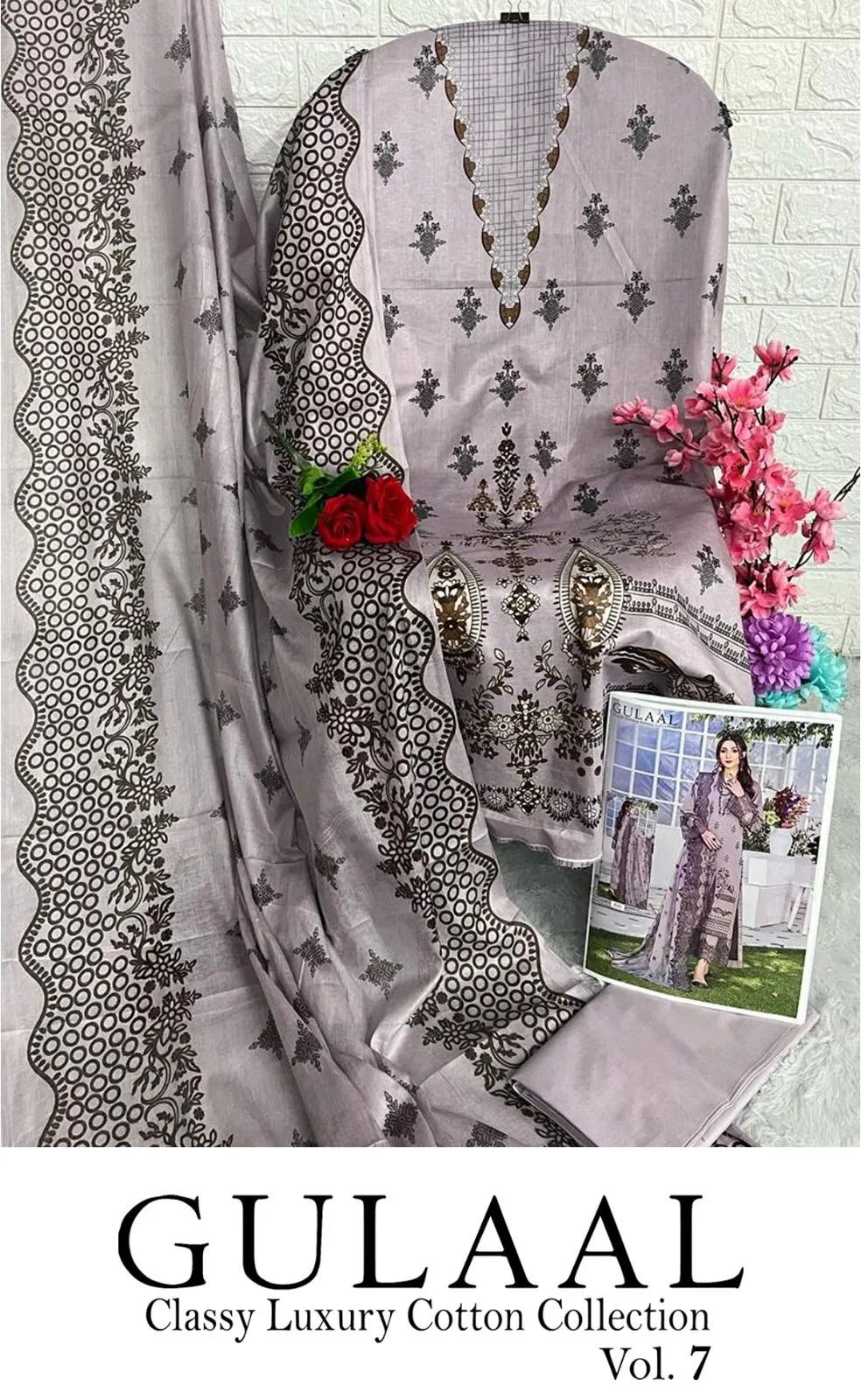 Gulaal Classy Luxury Cotton Vol 7 Karachi Cotton Dress Material (345x10)