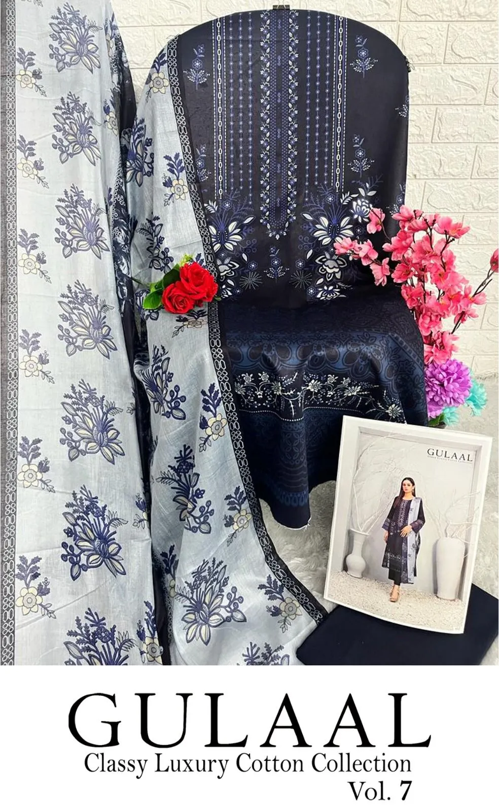 Gulaal Classy Luxury Cotton Vol 7 Karachi Cotton Dress Material (345x10)