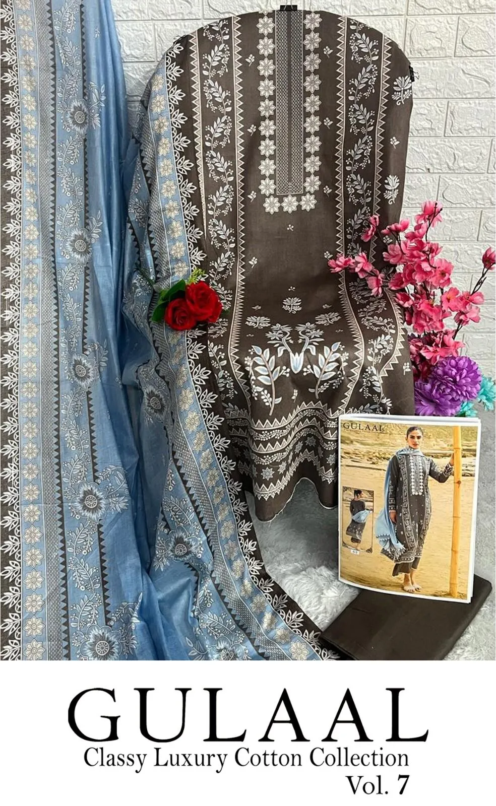 Gulaal Classy Luxury Cotton Vol 7 Karachi Cotton Dress Material (345x10)