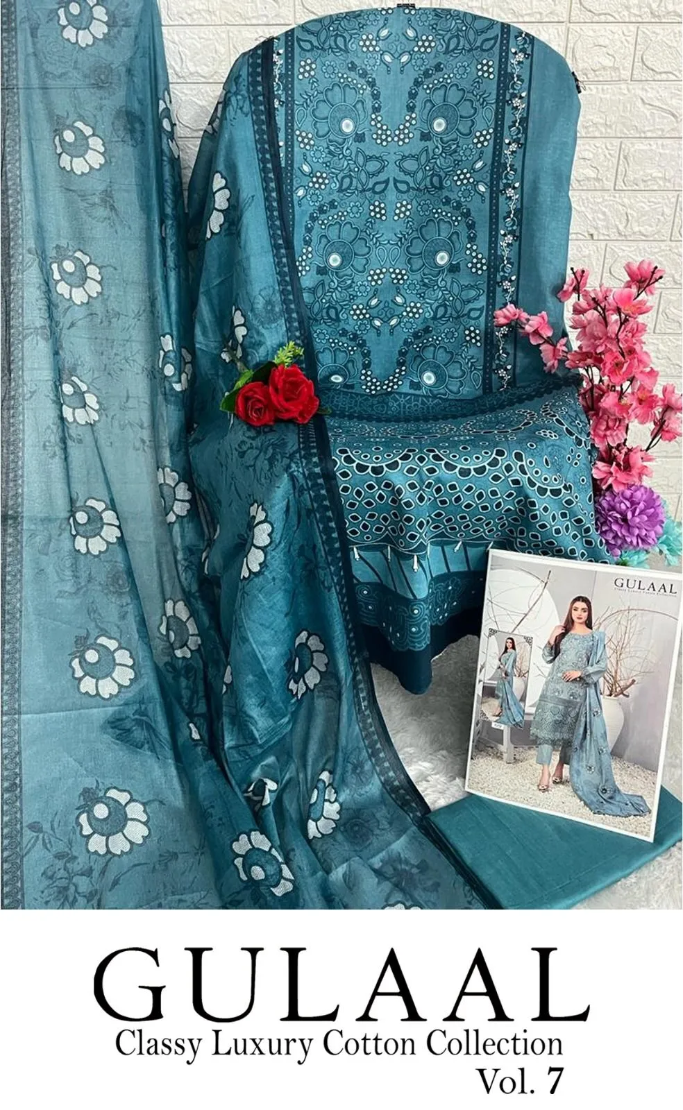 Gulaal Classy Luxury Cotton Vol 7 Karachi Cotton Dress Material (345x10)