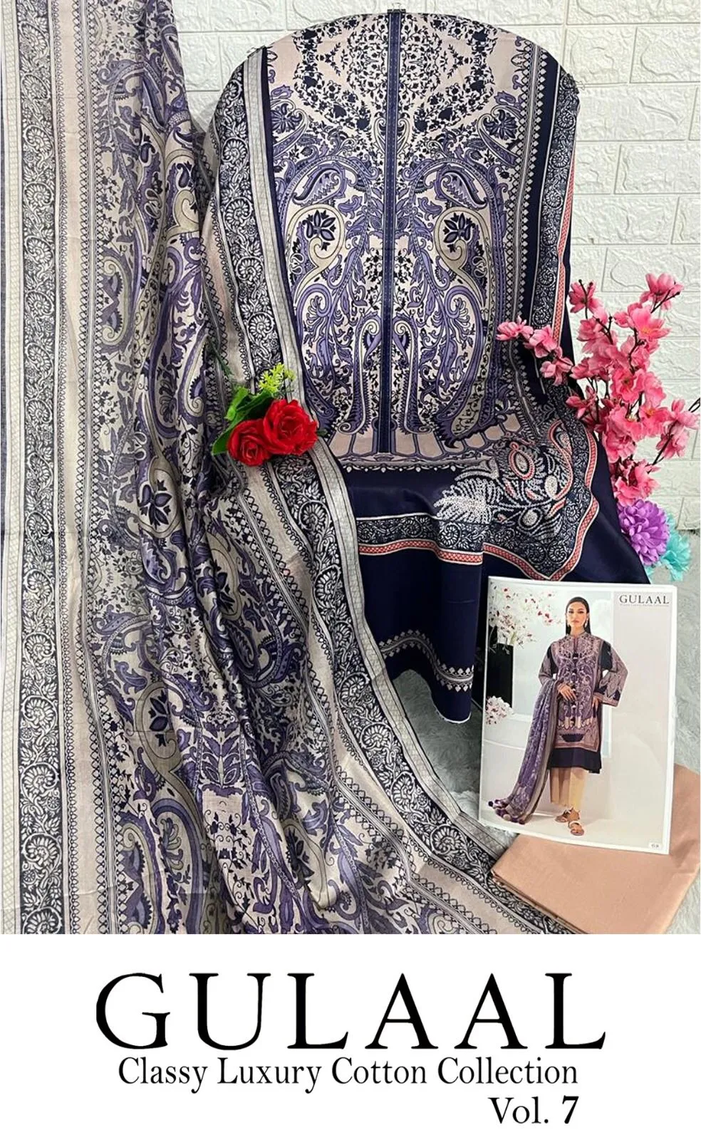 Gulaal Classy Luxury Cotton Vol 7 Karachi Cotton Dress Material (345x10)
