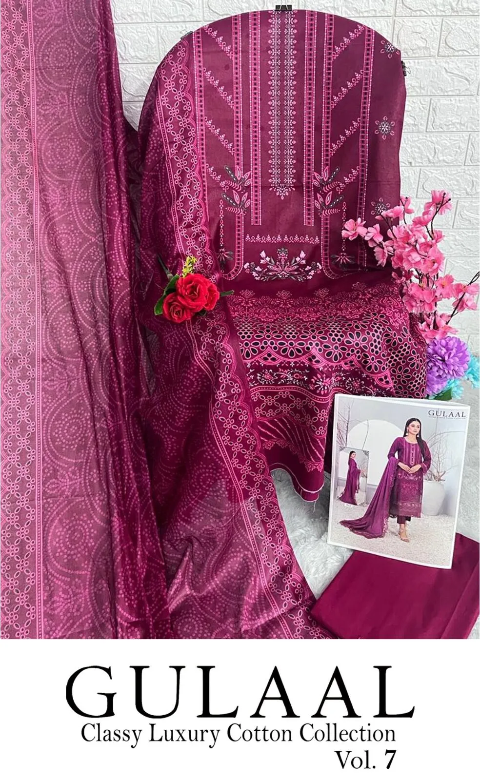 Gulaal Classy Luxury Cotton Vol 7 Karachi Cotton Dress Material (345x10)