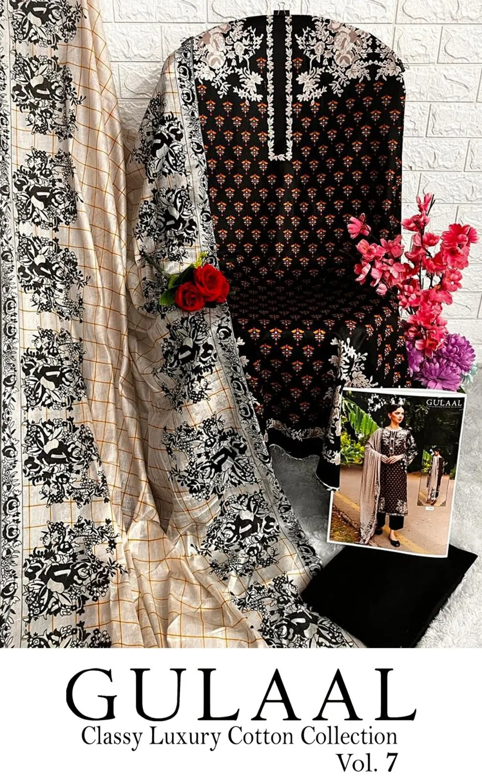 Gulaal Classy Luxury Cotton Vol 7 Karachi Cotton Dress Material (345x10)