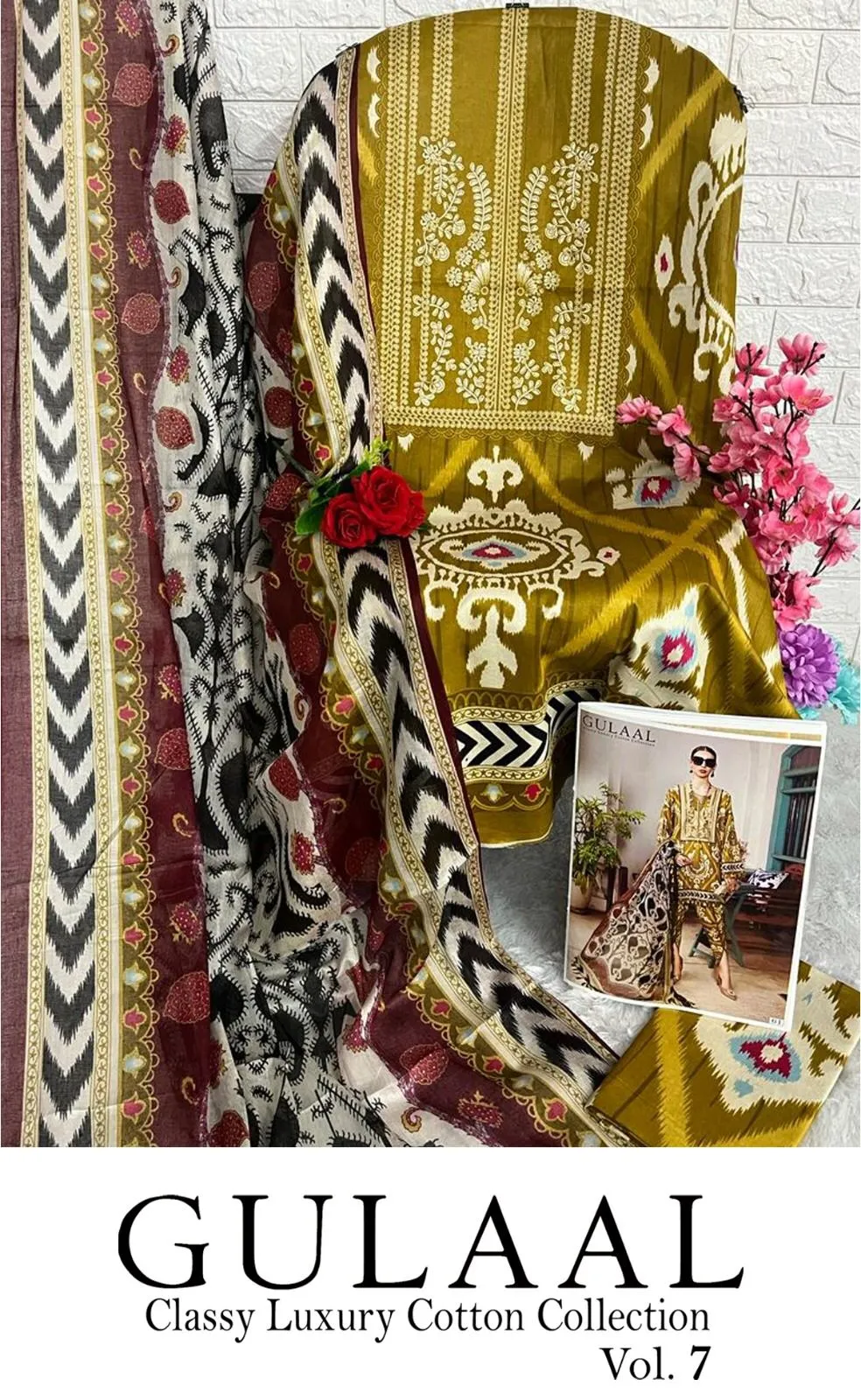 Gulaal Classy Luxury Cotton Vol 7 Karachi Cotton Dress Material (345x10)