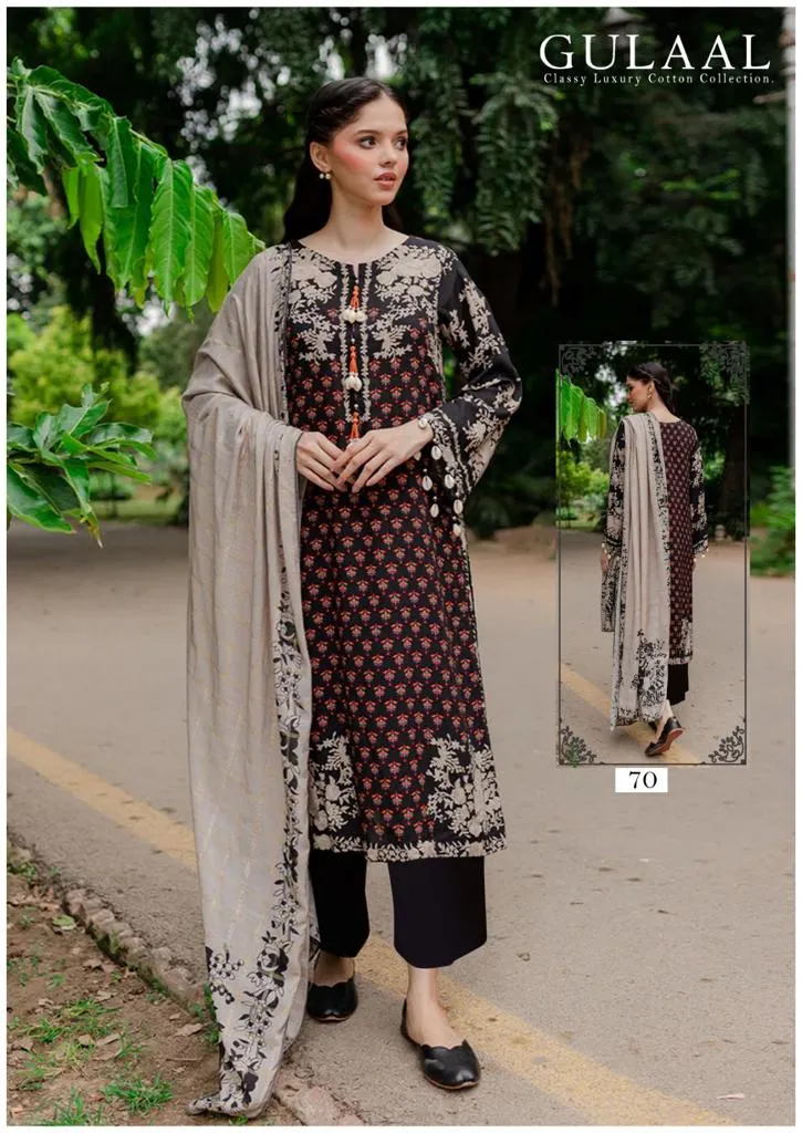 Gulaal Karachi vol 7 Cotton with Printed Pakistani salwar kameez(360x10)