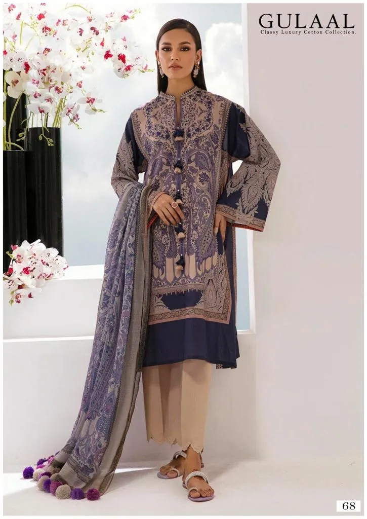 Gulaal Karachi vol 7 Cotton with Printed Pakistani salwar kameez(360x10)