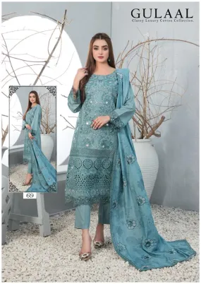 Gulaal Karachi vol 7 Cotton with Printed Pakistani salwar kameez(360x10)