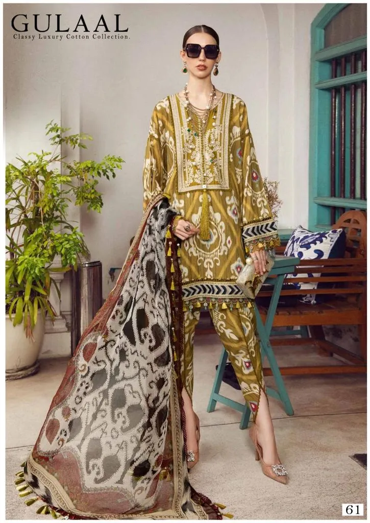 Gulaal Karachi vol 7 Cotton with Printed Pakistani salwar kameez(360x10)