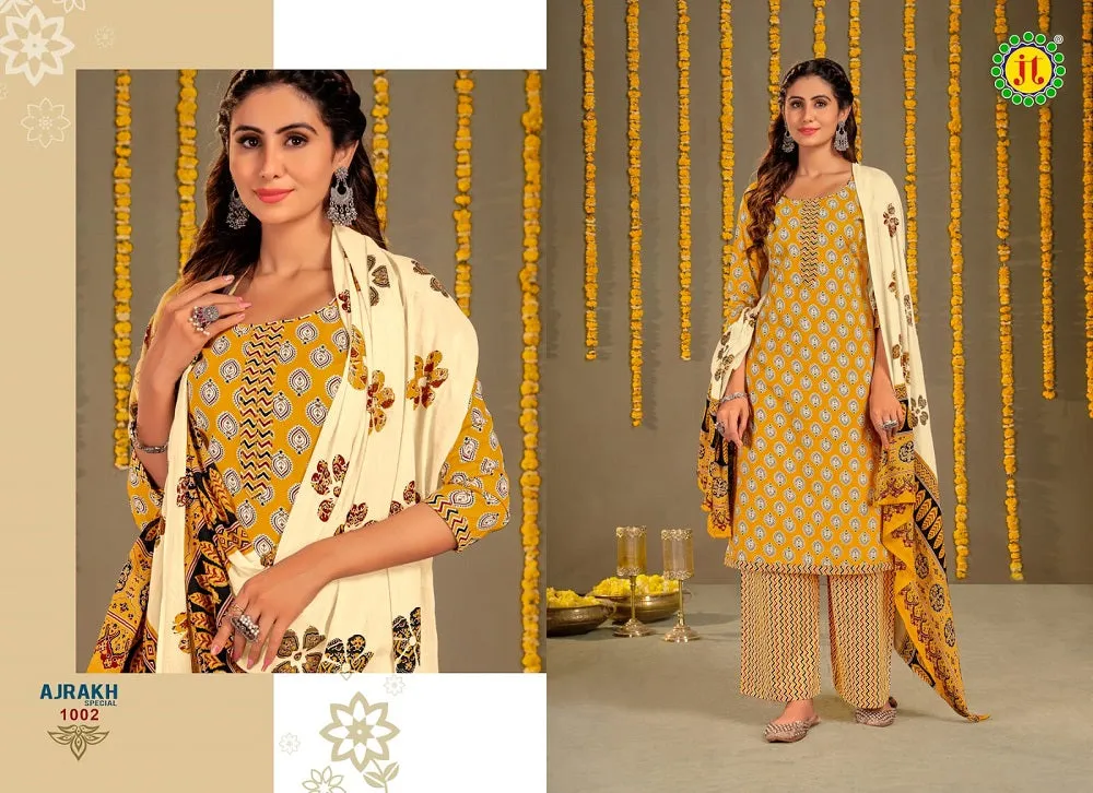 Jt Ajrakh Special Vol-1 Series 1001-1010 Pure Cotton Suit (370x10)