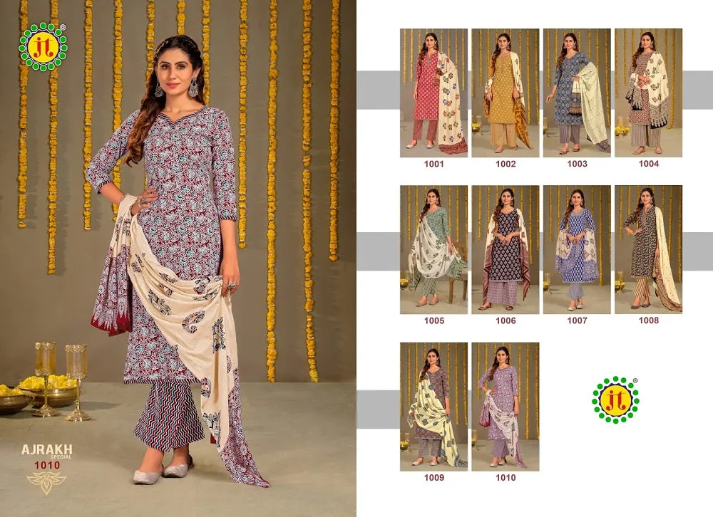 Jt Ajrakh Special Vol-1 Series 1001-1010 Pure Cotton Suit (370x10)