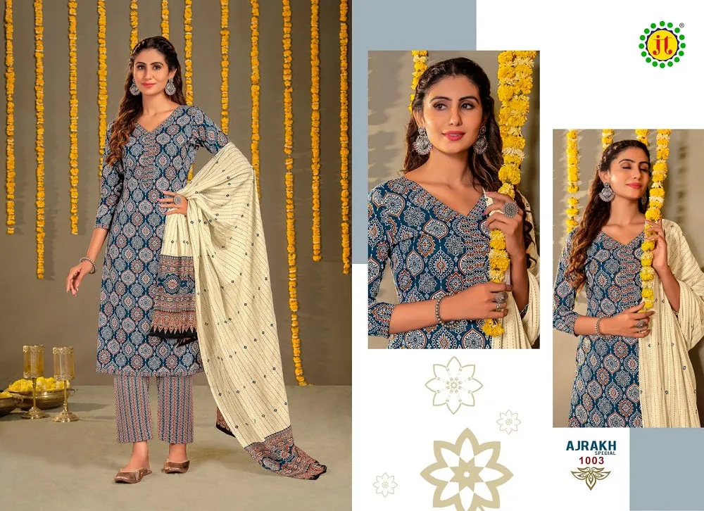 Jt Ajrakh Special Vol-1 Series 1001-1010 Pure Cotton Suit (370x10)
