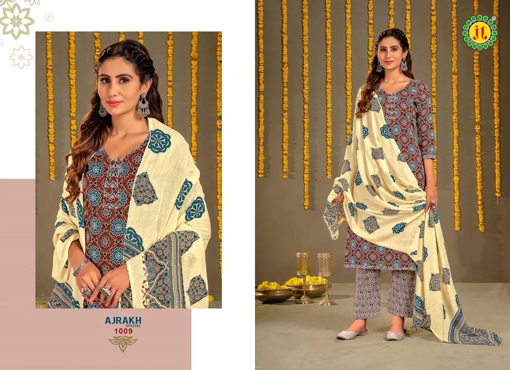 Jt Ajrakh Special Vol-1 Series 1001-1010 Pure Cotton Suit (370x10)