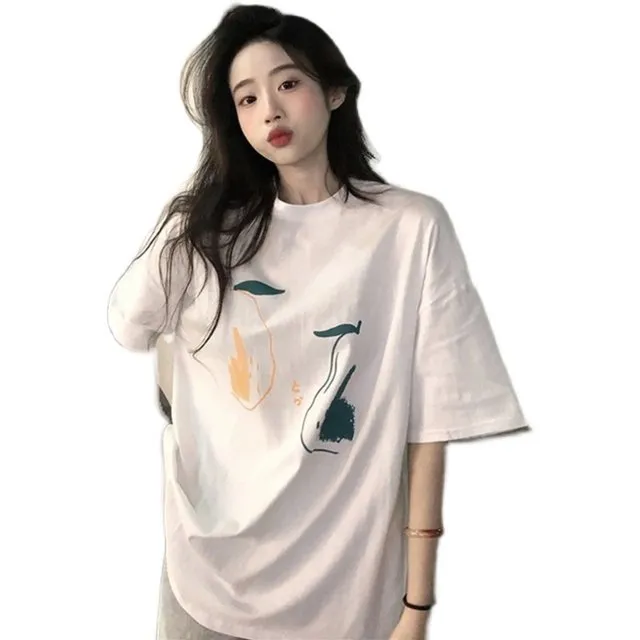 Kawaii Bear Printed Cotton T-shirt