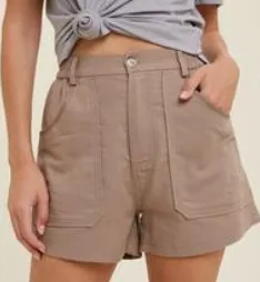 Linen Shorts with Pockets