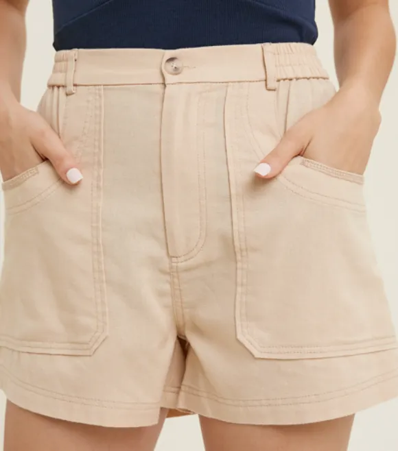 Linen Shorts with Pockets