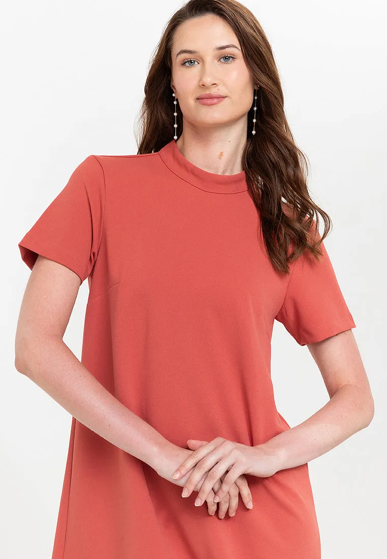 Lucille Pleated Hem Short Dress