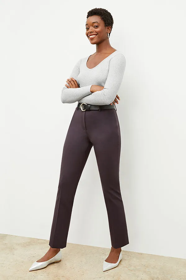 Marcia T-Shirt - Ribbed Pima Cotton :: Gray Melange