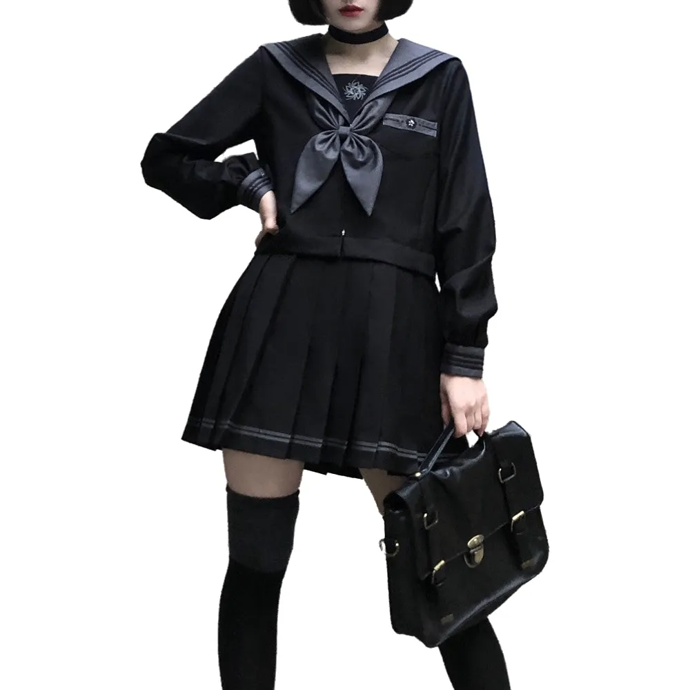 Original Japanese Black JK Sailor Uniform Suit