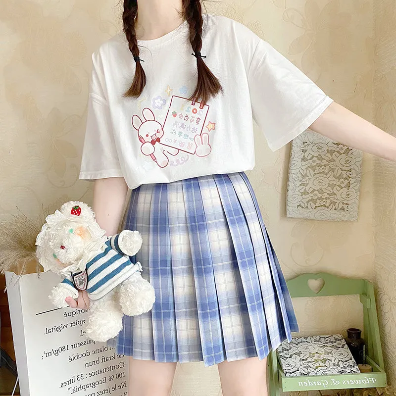 Original Japanese Pink Cartoon Rabbit T-shirt