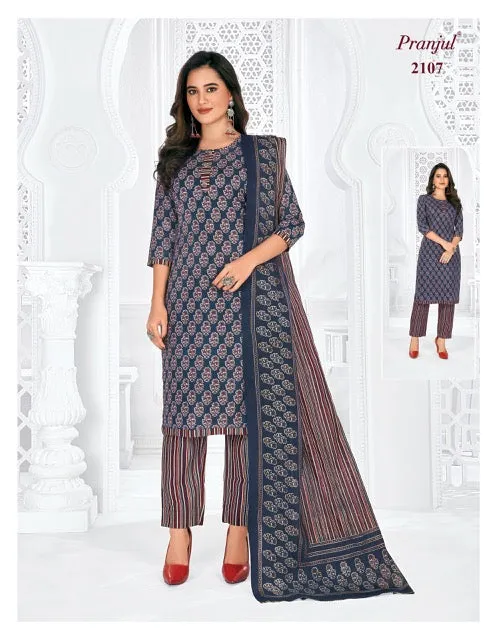 Pranjul Priyanshi Vol 21 Cotton Churidar Material (440x36)