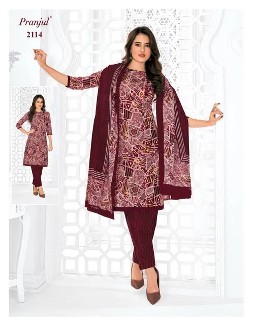 Pranjul Priyanshi Vol 21 Cotton Churidar Material (440x36)