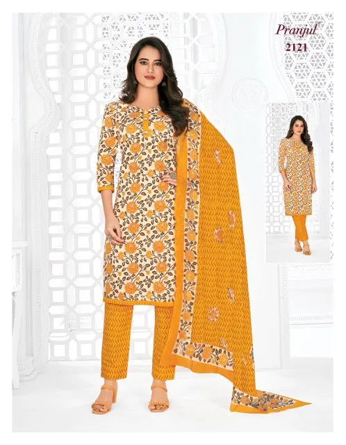Pranjul Priyanshi Vol 21 Cotton Churidar Material (440x36)