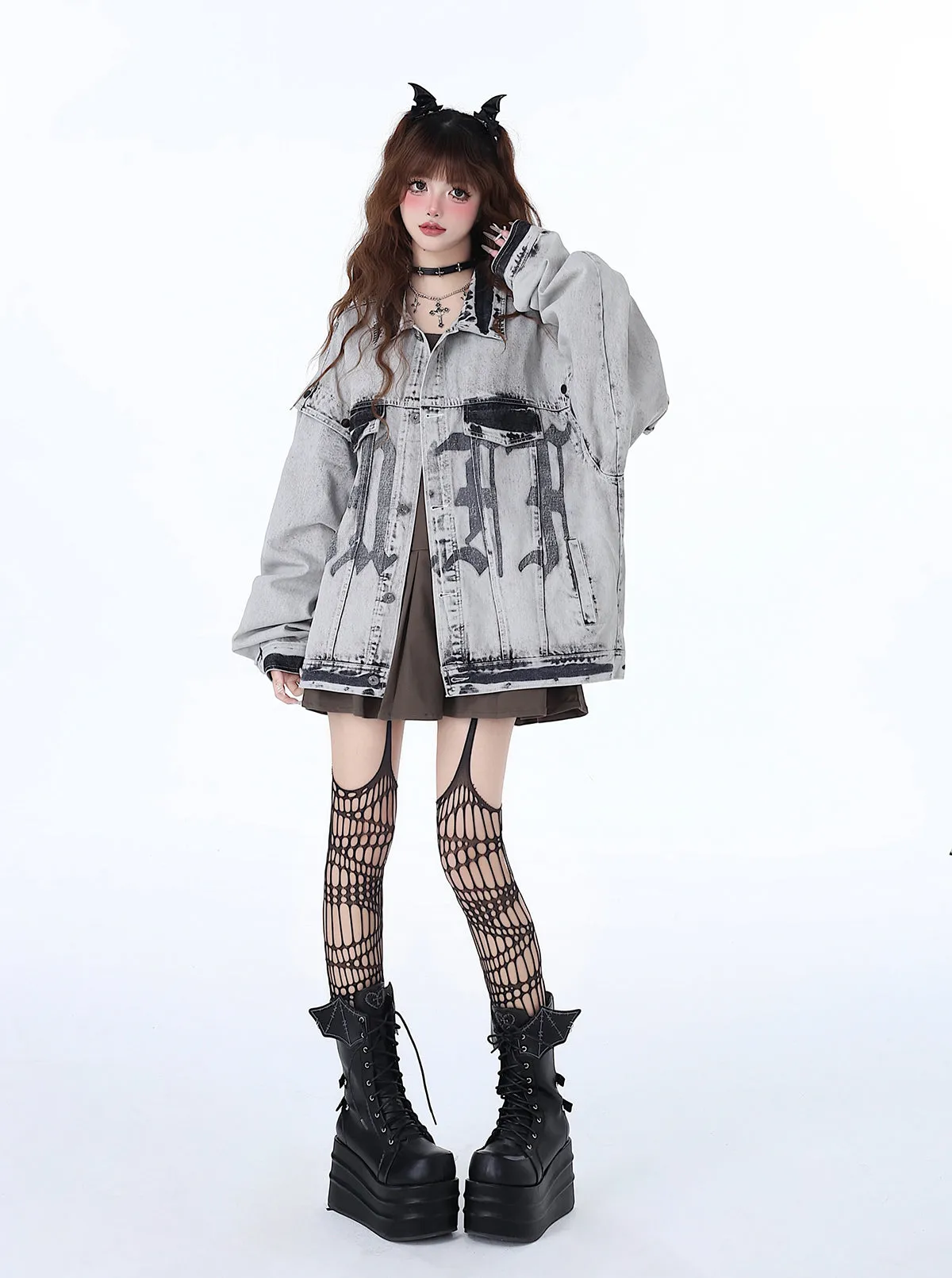Retro Denim American Loose Street Design Niche Jacket Bike