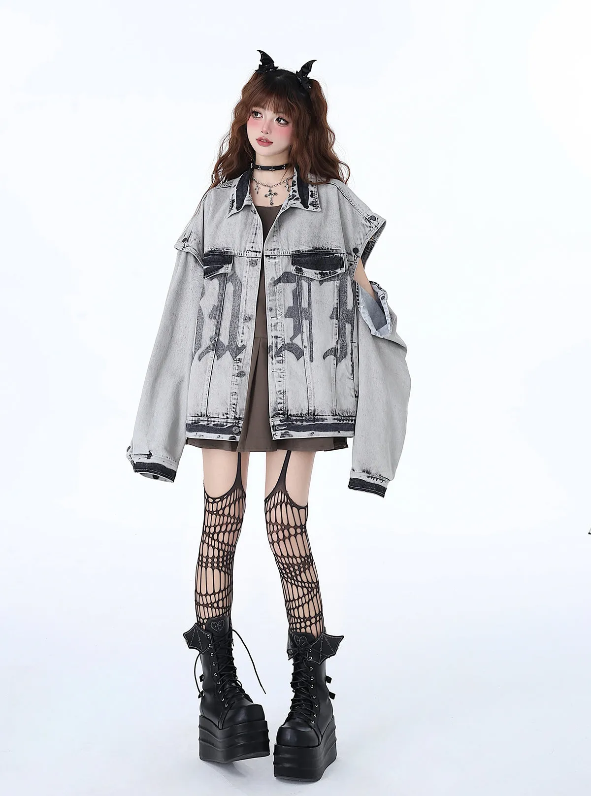 Retro Denim American Loose Street Design Niche Jacket Bike