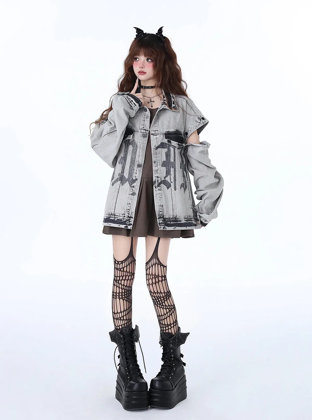Retro Denim American Loose Street Design Niche Jacket Bike