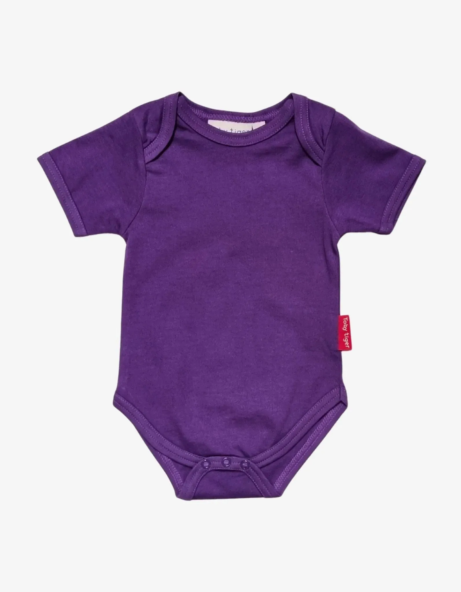 Toby Tiger Organic Basics Short Sleeve Vest - Purple