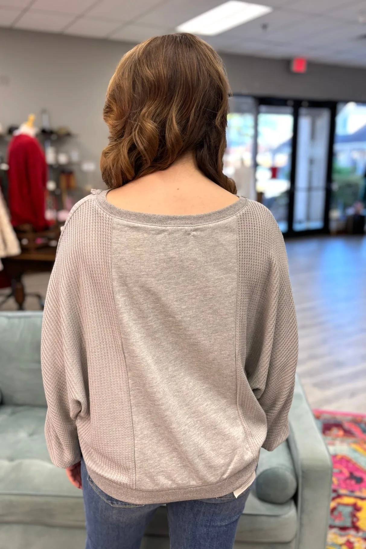 VEANNA Raw Hem Top