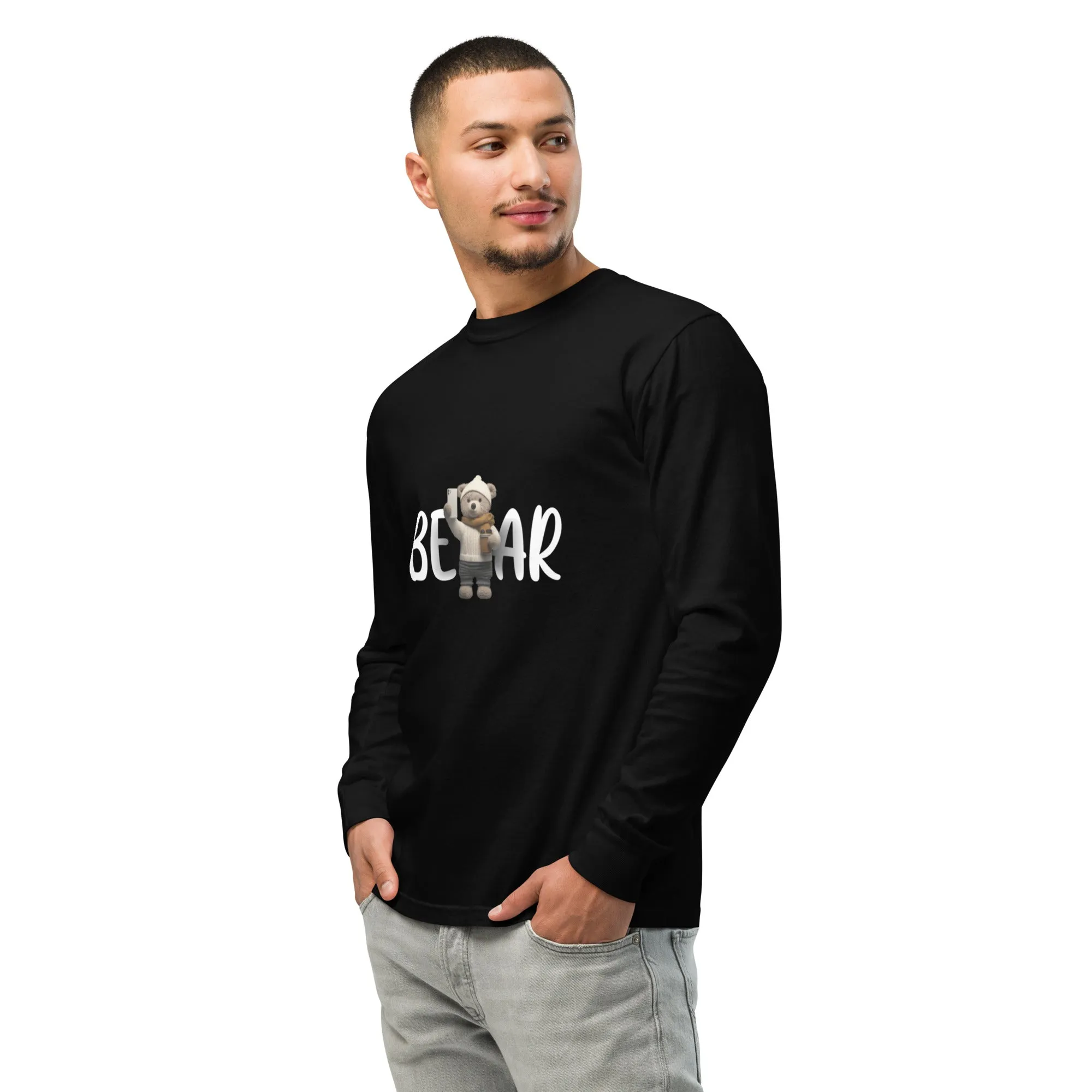 Winter Sweater Bear Garment-dyed heavyweight long-sleeve shirt